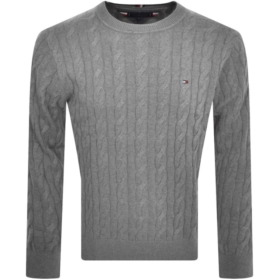 Tommy Hilfiger Cable Knit Jumper Grey